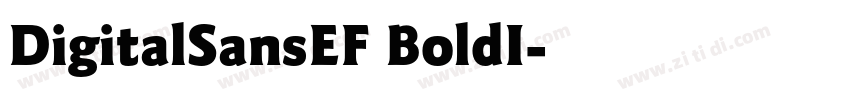 DigitalSansEF BoldI字体转换